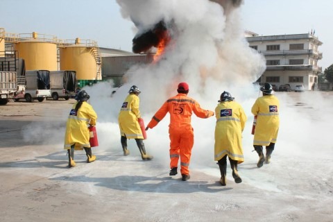 สอนวิธีดับเพลิงที่ถูกวิธี